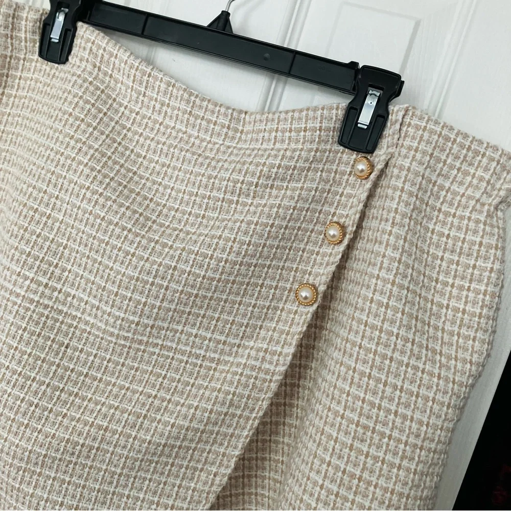 French Inspired Dress Faux Pearl Accent Skort